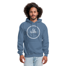 Load image into Gallery viewer, Success Over Excuses Men&#39;s Hoodie (White Print) - denim blue
