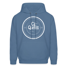 Load image into Gallery viewer, Success Over Excuses Men&#39;s Hoodie (White Print) - denim blue
