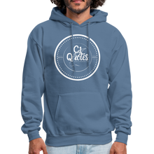 Load image into Gallery viewer, Success Over Excuses Men&#39;s Hoodie (White Print) - denim blue
