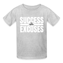 Load image into Gallery viewer, Success Over Excuses Youth Tagless T-Shirt - heather gray
