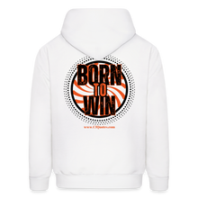 Load image into Gallery viewer, Born To Win Hoodie (Black Print) - white
