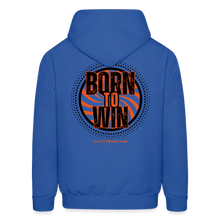 Load image into Gallery viewer, Born To Win Hoodie (Black Print) - royal blue
