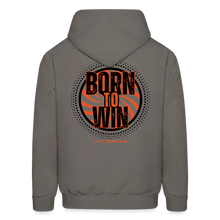 Load image into Gallery viewer, Born To Win Hoodie (Black Print) - asphalt gray
