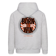 Load image into Gallery viewer, Born To Win Hoodie (Black Print) - ash 
