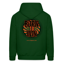 Load image into Gallery viewer, Born To Win Hoodie (Black Print) - forest green
