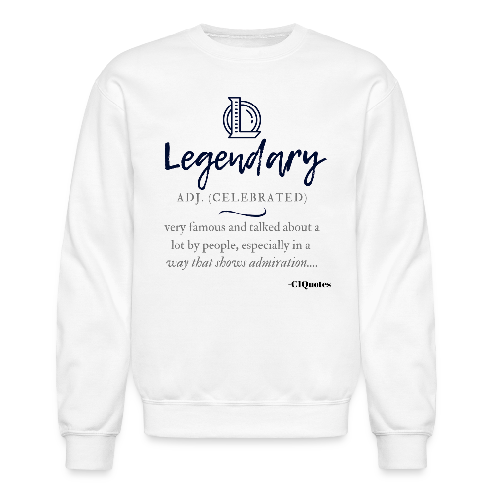 Legendary Sweatshirt (Black Print) - white