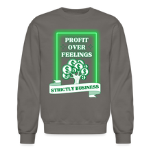 Load image into Gallery viewer, Profit Over Feelings Sweatshirt - asphalt gray
