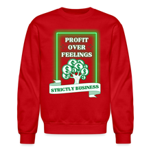 Load image into Gallery viewer, Profit Over Feelings Sweatshirt - red
