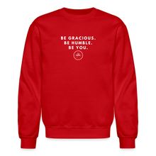Load image into Gallery viewer, Be Gracious Sweatshirt (White Print) - red
