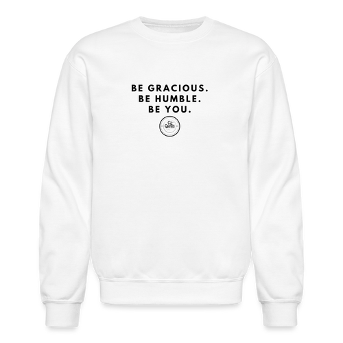 Be Gracious Sweatshirt (Black Print) - white