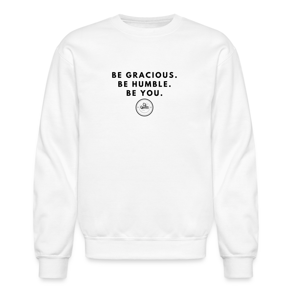 Be Gracious Sweatshirt (Black Print) - white