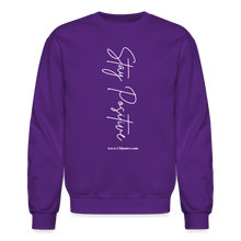 Load image into Gallery viewer, Stay Positive Sweatshirt (White Print) - purple
