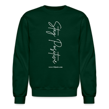 Load image into Gallery viewer, Stay Positive Sweatshirt (White Print) - forest green

