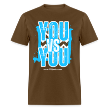 Load image into Gallery viewer, You vs You Unisex Classic T-Shirt (Blue w/ White Outline) - brown
