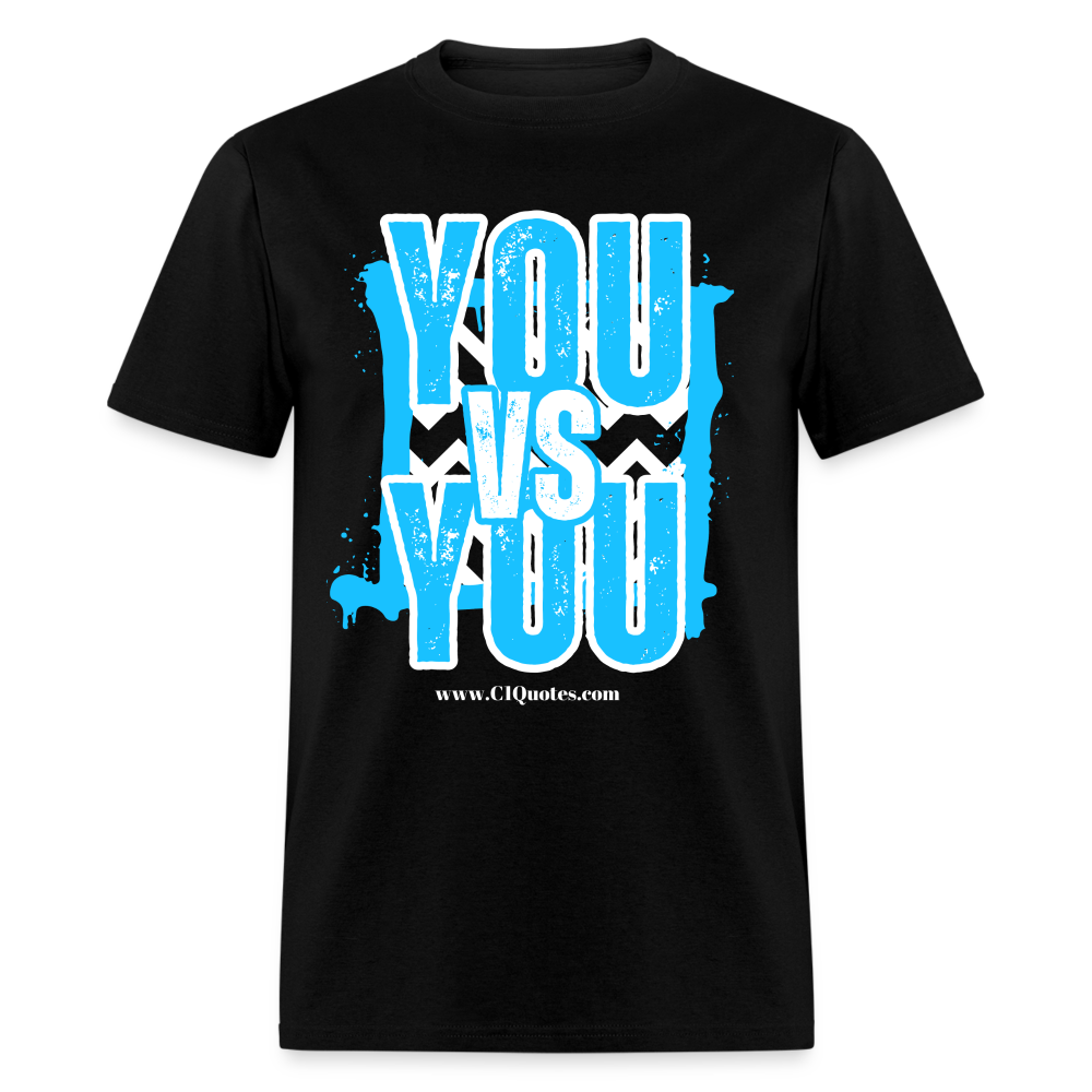 You vs You Unisex Classic T-Shirt (Blue w/ White Outline) - black