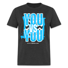 Load image into Gallery viewer, You vs You Unisex Classic T-Shirt (Blue w/ White Outline) - heather black
