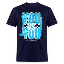 Load image into Gallery viewer, You vs You Unisex Classic T-Shirt (Blue w/ White Outline) - navy
