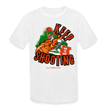 Load image into Gallery viewer, Keep Shooting Kids&#39; Moisture Wicking Performance T-Shirt - white
