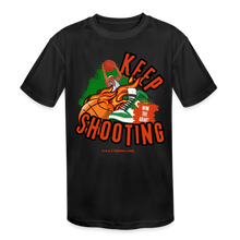 Load image into Gallery viewer, Keep Shooting Kids&#39; Moisture Wicking Performance T-Shirt - black
