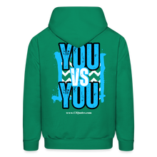 Load image into Gallery viewer, You vs You Hoodie (Blue/Black) - kelly green
