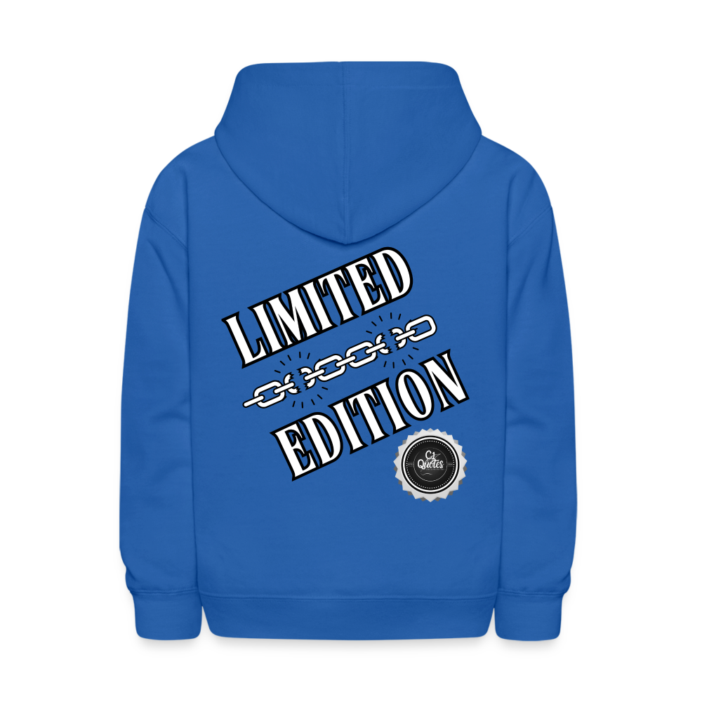 Limited Edition Kids' Hoodie (White) - royal blue