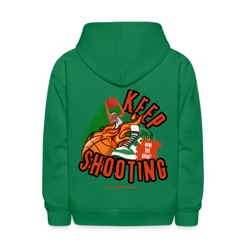 Keep Shooting Kids' Hoodie - kelly green