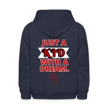 Load image into Gallery viewer, Just A Kid Hoodie (Red) - navy
