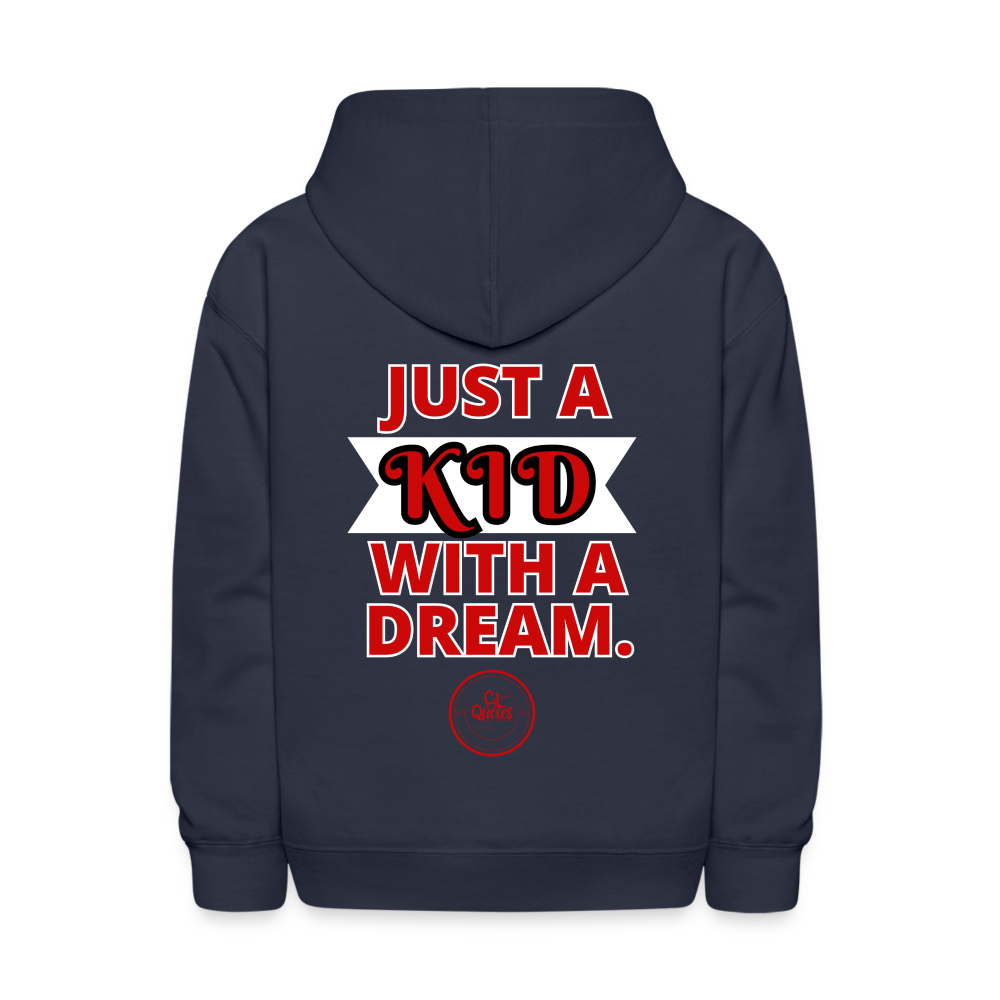 Just A Kid Hoodie (Red) - navy