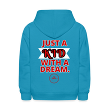 Load image into Gallery viewer, Just A Kid Hoodie (Red) - turquoise
