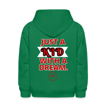 Load image into Gallery viewer, Just A Kid Hoodie (Red) - kelly green
