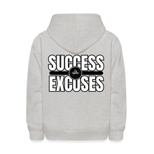Load image into Gallery viewer, Success Over Excuses Kids&#39; Hoodie - heather gray
