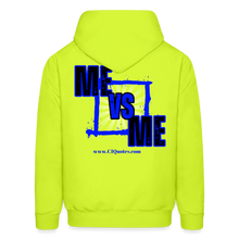 Load image into Gallery viewer, Me vs Me Hoodie (Blue) - safety green
