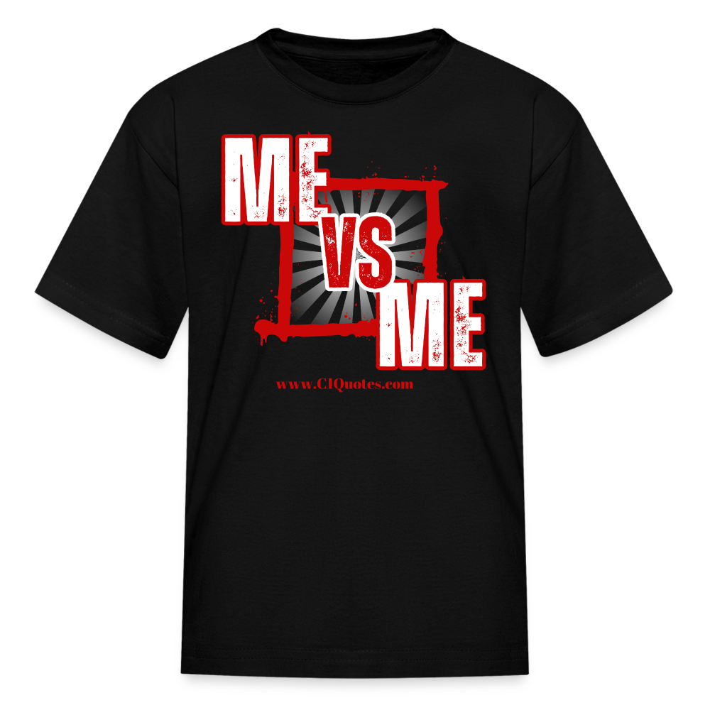 Me vs Me Kids' T-Shirt (Red) - black