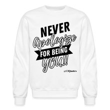 Load image into Gallery viewer, Never Apologize Sweatshirt (Black Print) - white
