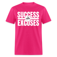 Load image into Gallery viewer, Success Over Excuses Unisex Classic T-Shirt (White Lettering) - fuchsia
