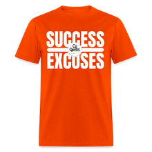 Load image into Gallery viewer, Success Over Excuses Unisex Classic T-Shirt (White Lettering) - orange
