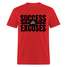 Load image into Gallery viewer, Success Over Excuses Unisex Classic T-Shirt (Black Lettering) - red
