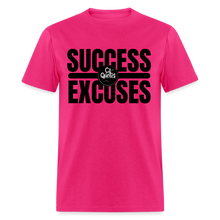 Load image into Gallery viewer, Success Over Excuses Unisex Classic T-Shirt (Black Lettering) - fuchsia
