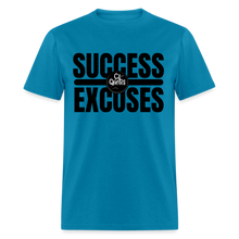 Load image into Gallery viewer, Success Over Excuses Unisex Classic T-Shirt (Black Lettering) - turquoise
