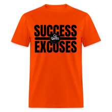 Load image into Gallery viewer, Success Over Excuses Unisex Classic T-Shirt (Black Lettering) - orange
