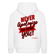 Load image into Gallery viewer, Never Apologize Hoodie (Red) - white
