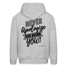 Load image into Gallery viewer, Never Apologize Hoodie (Gray) - heather gray
