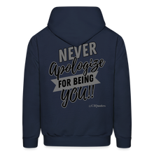 Load image into Gallery viewer, Never Apologize Hoodie (Gray) - navy
