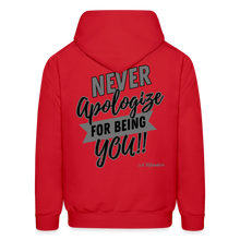 Load image into Gallery viewer, Never Apologize Hoodie (Gray) - red
