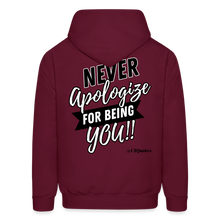 Load image into Gallery viewer, Never Apologize Hoodie (White) - burgundy
