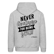 Load image into Gallery viewer, Never Apologize Hoodie (White) - heather gray

