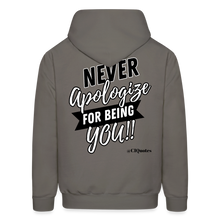 Load image into Gallery viewer, Never Apologize Hoodie (White) - asphalt gray
