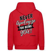 Load image into Gallery viewer, Never Apologize Hoodie (White) - red
