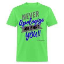 Load image into Gallery viewer, Never Apologize Unisex Classic T-Shirt - kiwi

