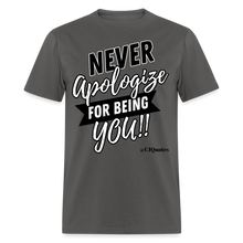 Load image into Gallery viewer, Never Apologize Unisex Classic T-Shirt (Black) - charcoal
